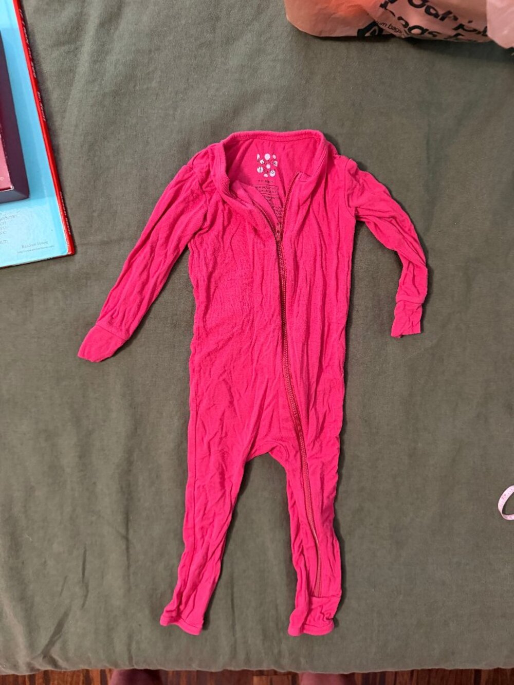 KicKee Pants Pink Bamboo Onesie 9-12M